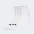 Medias Adidas Tobillo 3 Rayas 3 Pares Blanco