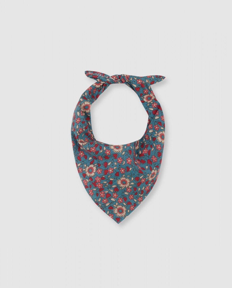 Fular Con Estampado - Gris 