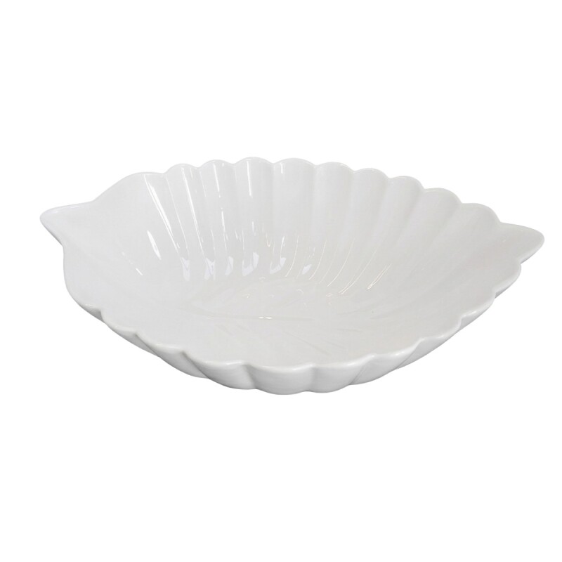 BANDEJA CERAMICA BLANCA 35X22X10CM Unica