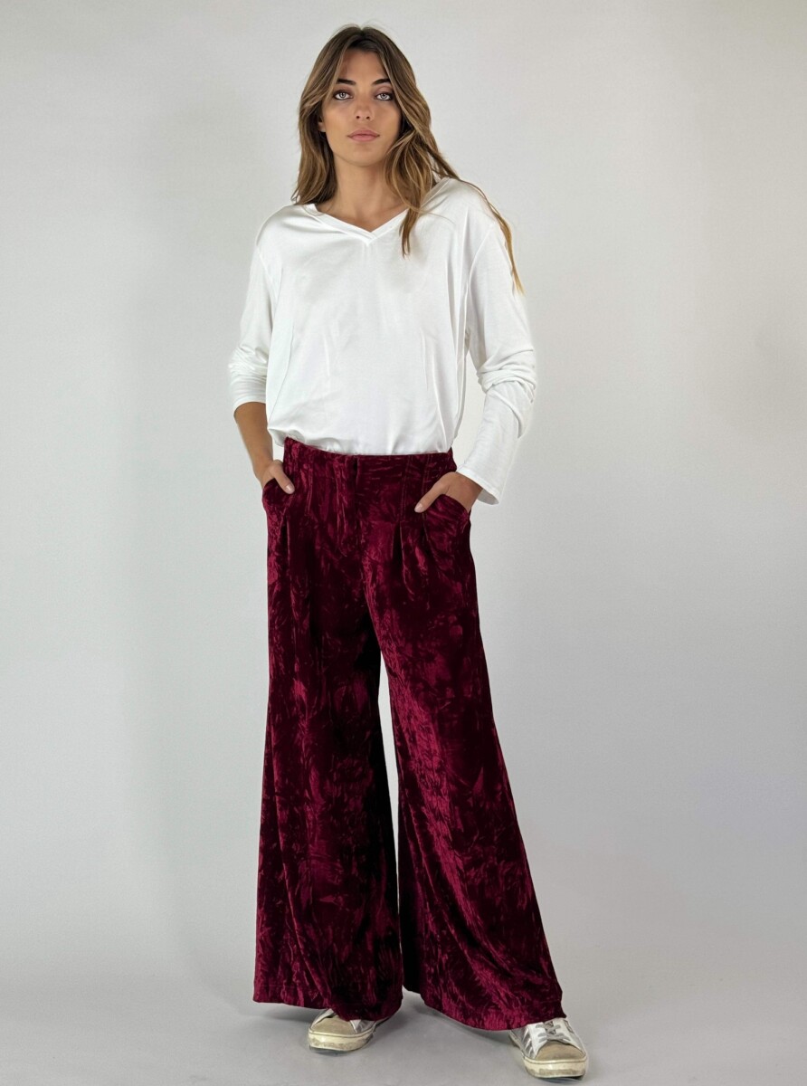 PANTALON TERCIOPELO KALA - BORDO 