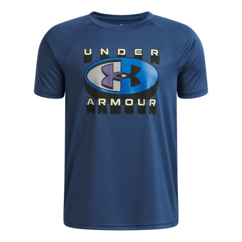 UA B TECH GRAPHIC SS-BLU BLU-498