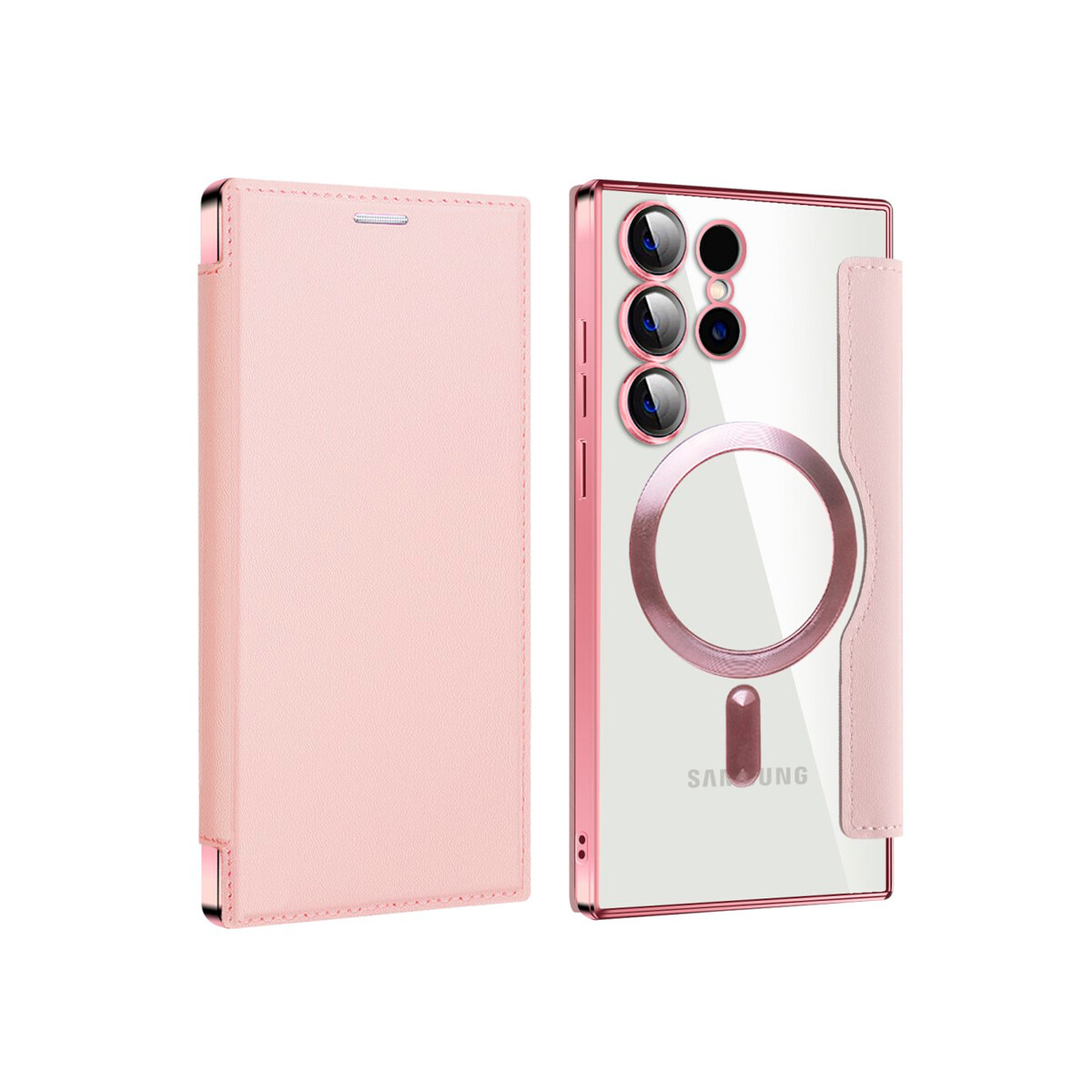 Flip cover Samsung Galaxy S24 Ultra con Magsafe color rosa 