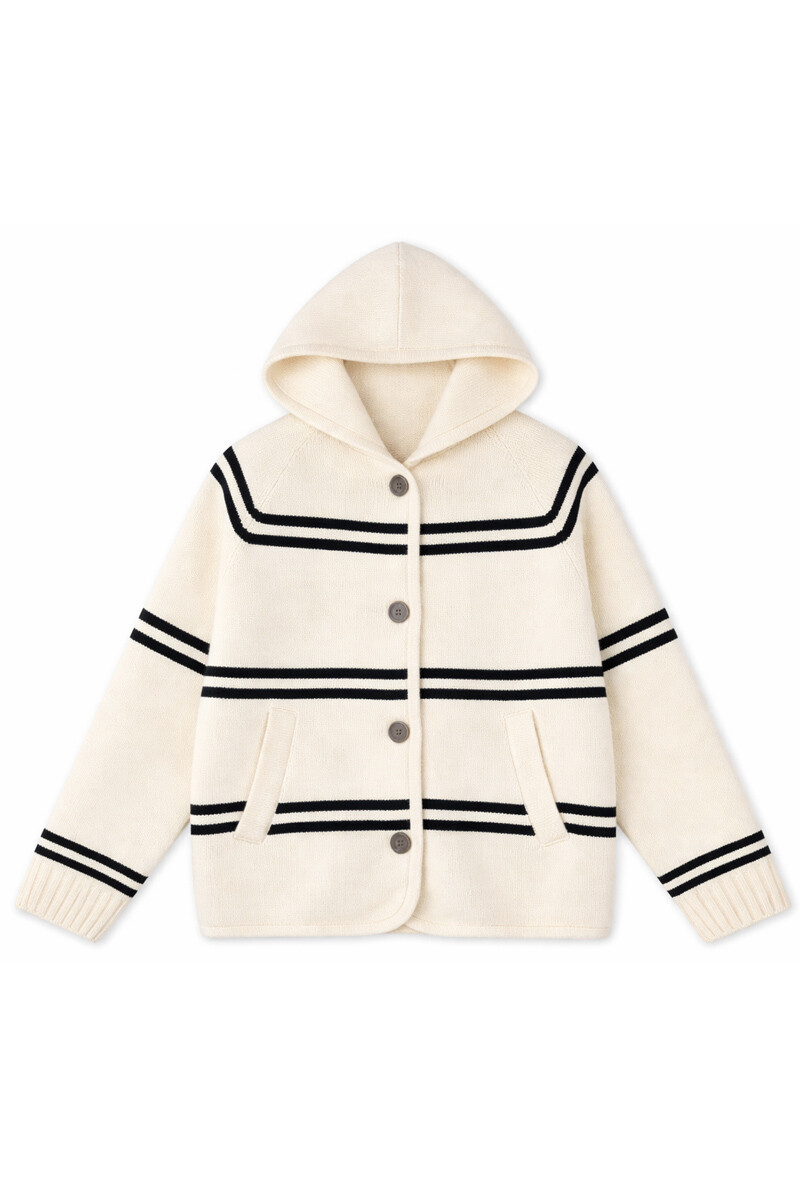 ABRIGO MARGARITA C/CAPUCHA - Crema 