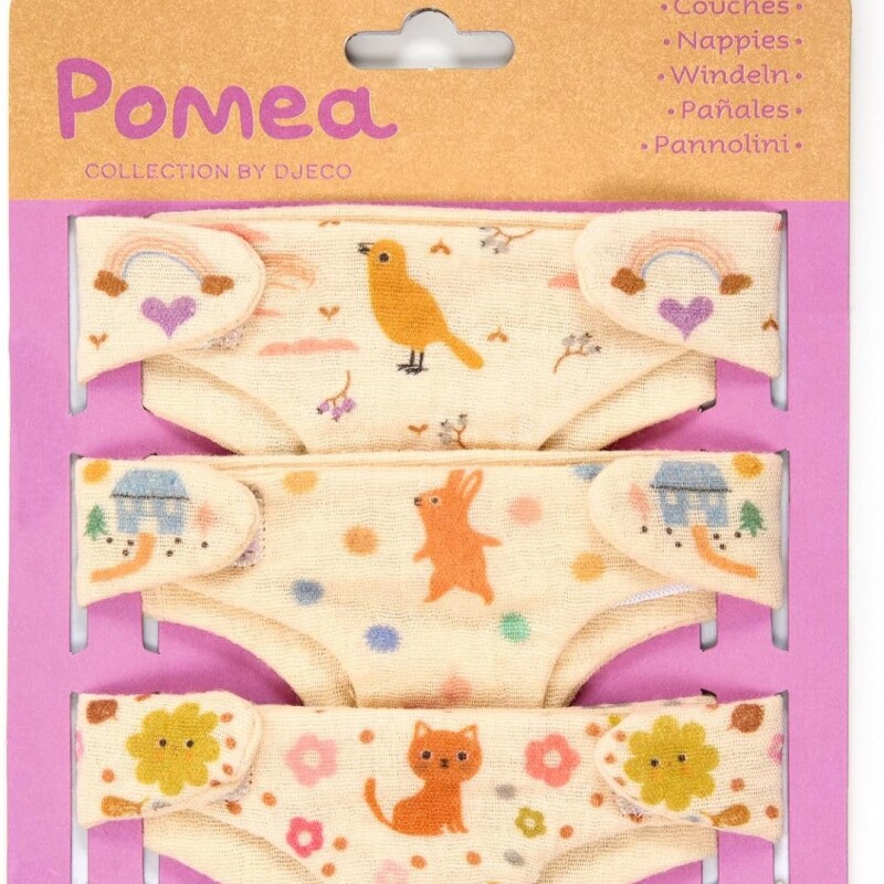 Set x 3 pañales para muñecas Set x 3 pañales para muñecas