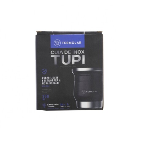 Mate Térmico Termolar Inoxidable 250ML NEGRO