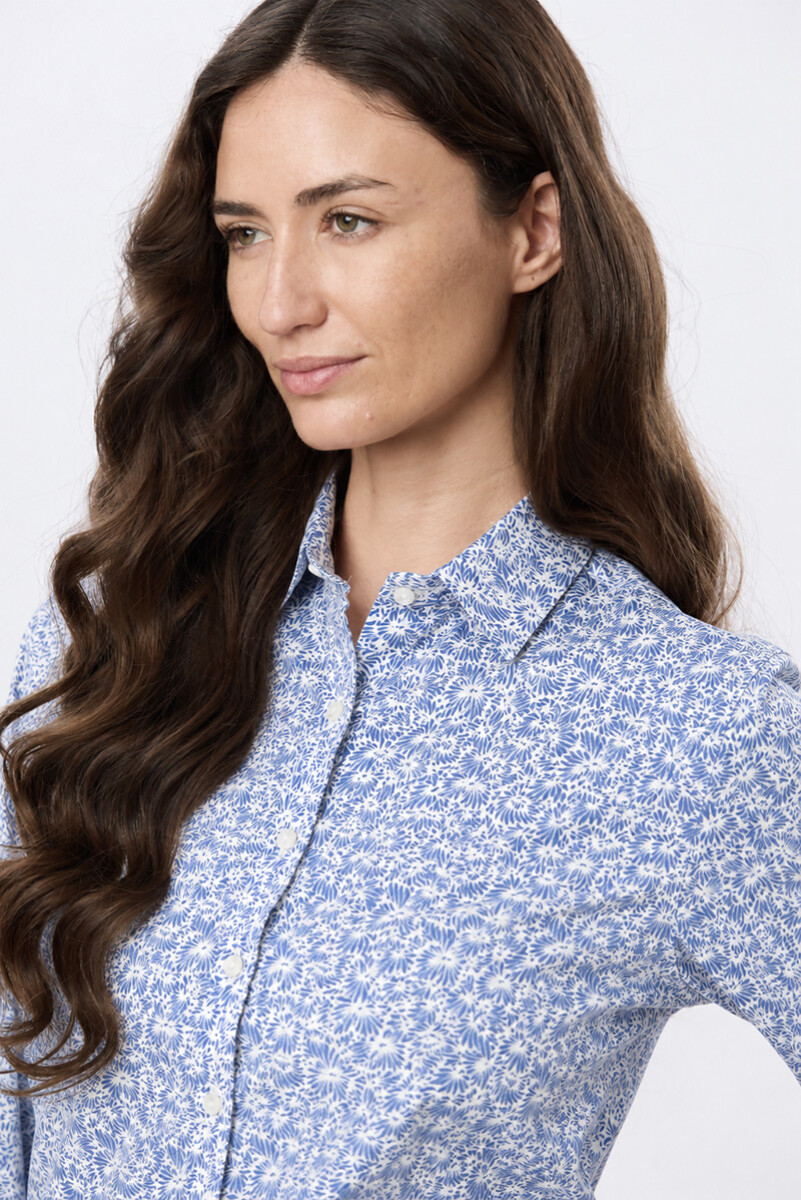 CAMISA ESTAMPADA - Azul 