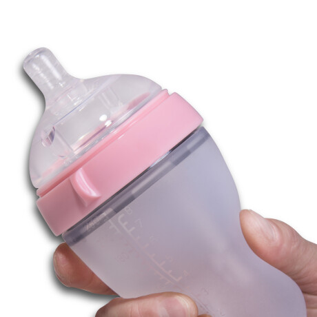 Mamadera de silicona EML 250 ml Rosa