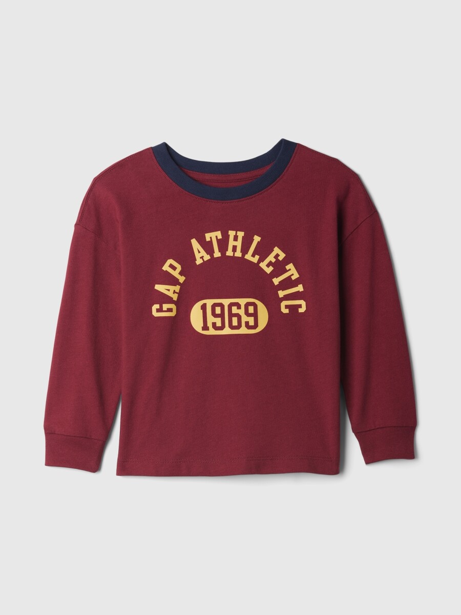 Remera Logo Gap Manga Larga Toddler Niño - Red Delicious 