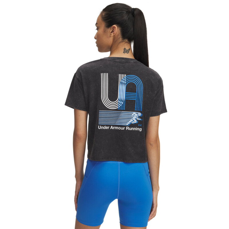 UA Run Graphic SS 1-BLK BLK-003