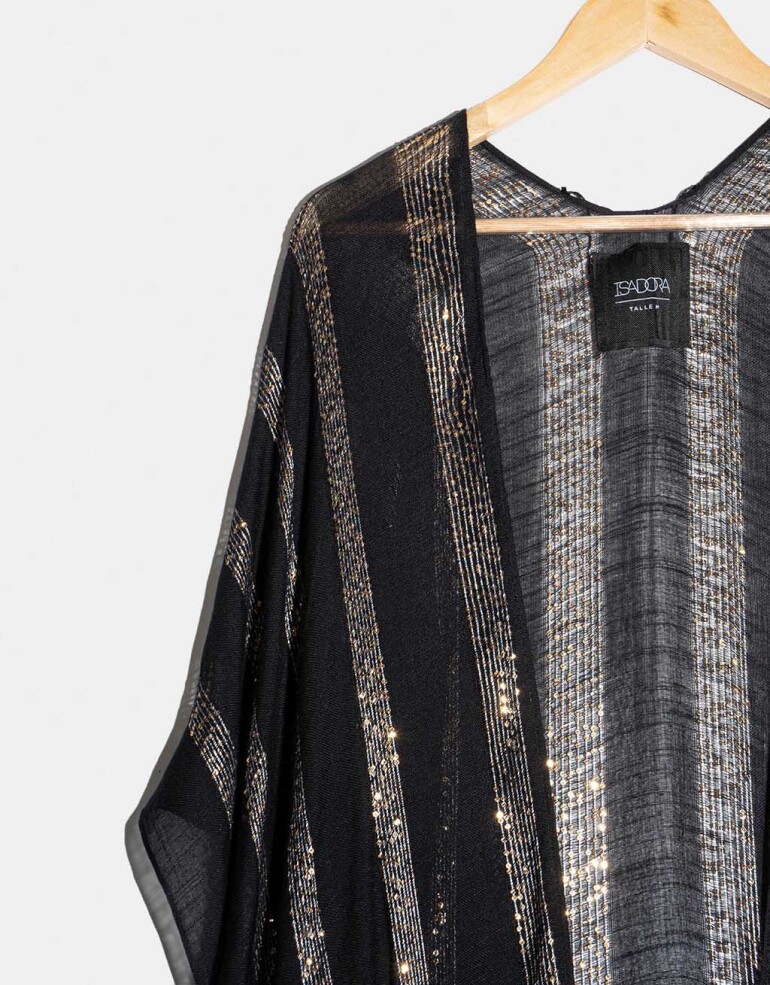 Kimonos Kimono Con Lurex - Negro