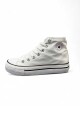 BOTA DEPORTIVA MEDIO BASKET LONA CON PLATAFORMA Blanco