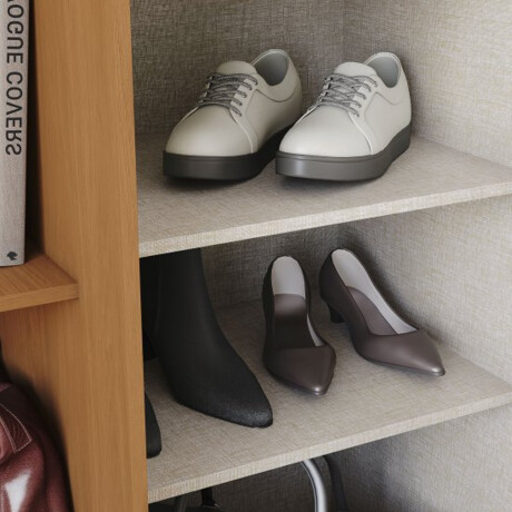 ROPERO 1 PUERTA GUARDARROPA ARMARIO PLACARD CLOSET CON ESPEJO Y ESTANTES COLOR MADERA