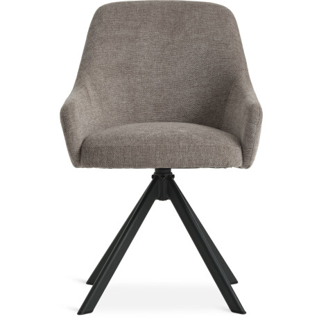 Silla De Comedor Rostrup Giratoria Tela Arena/Negro