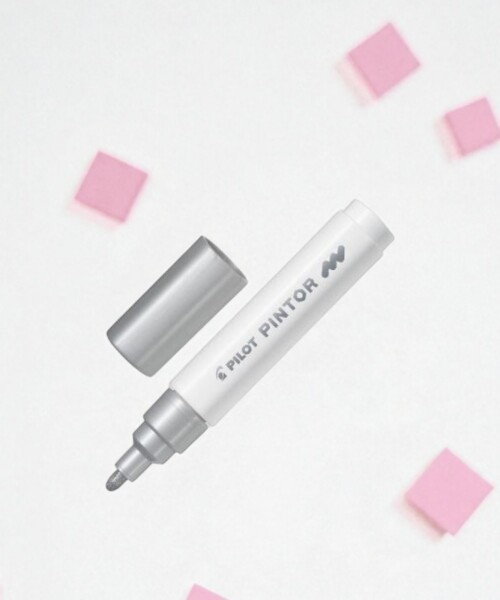 Marcador pilot mm punta 1.4 mm. Plata Marcador pilot mm punta 1.4 mm. Plata