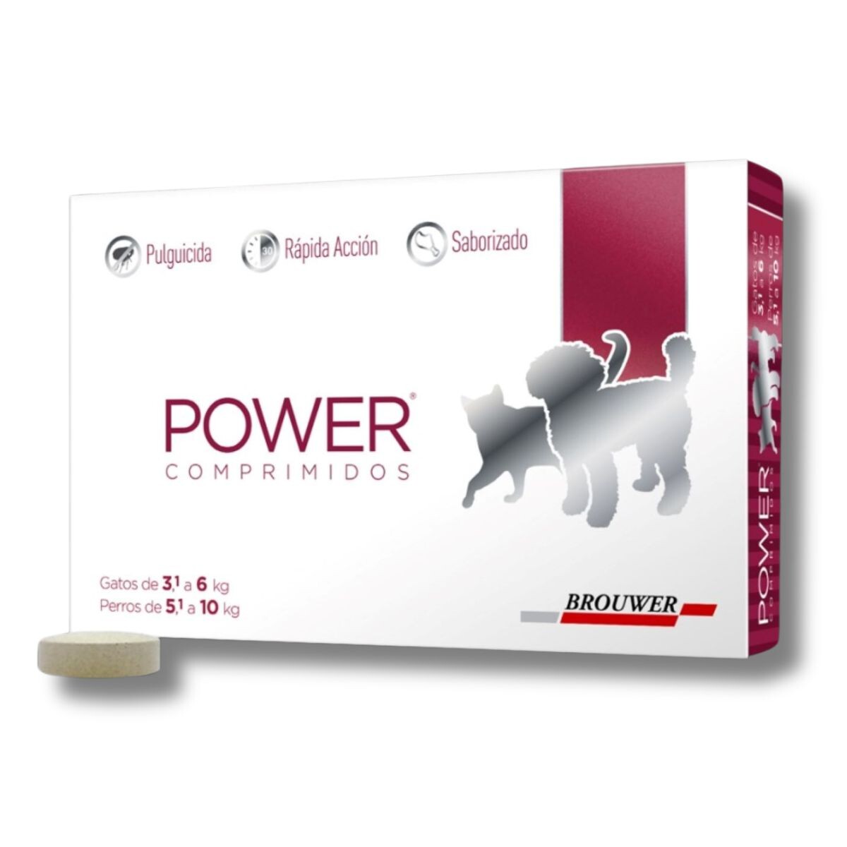PASTILLA ANTIPULGAS POWER PARA GATOS Y PERROS 