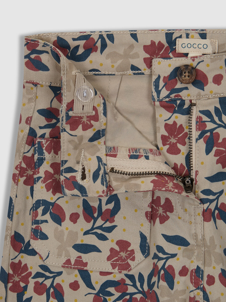 Pantalon Estampado Flores Mole