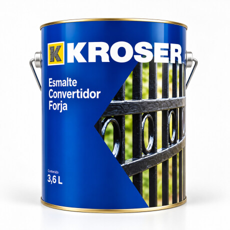ESMALTE CONVERTIDOR FORJA GRIS PLATA 3.6L KROSER N/a