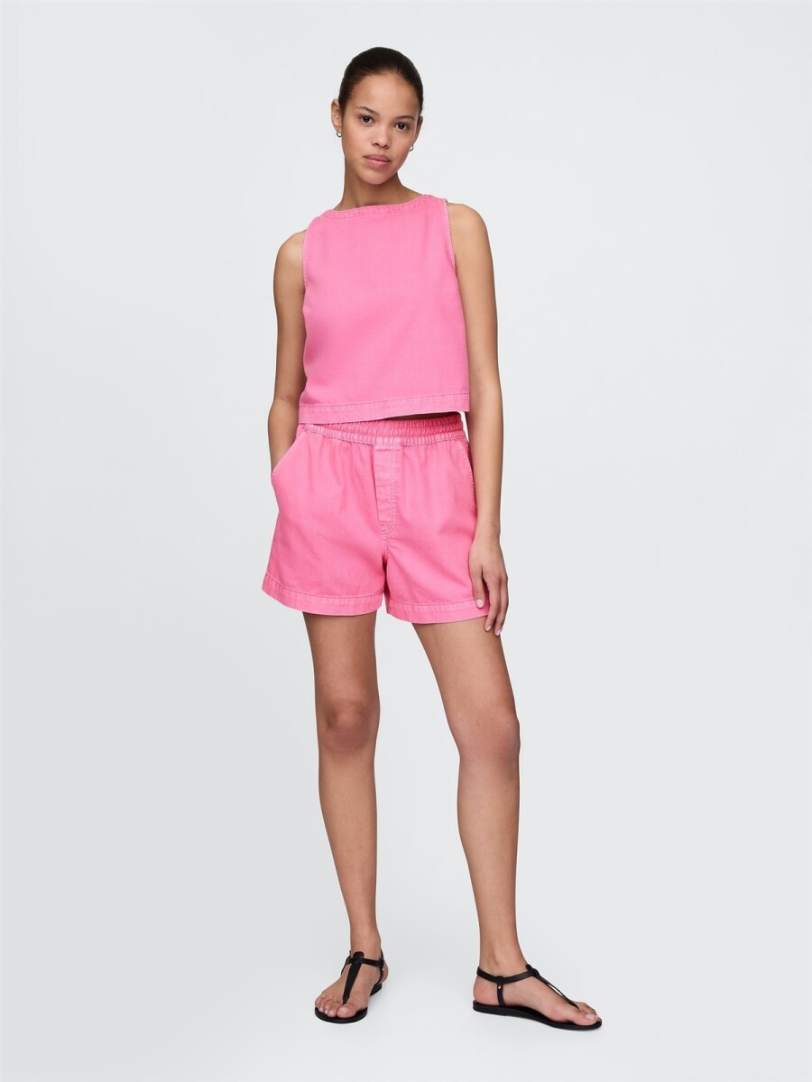 Short De Jean Pull On Mujer - French Pink 