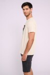 Remera estampada Beige
