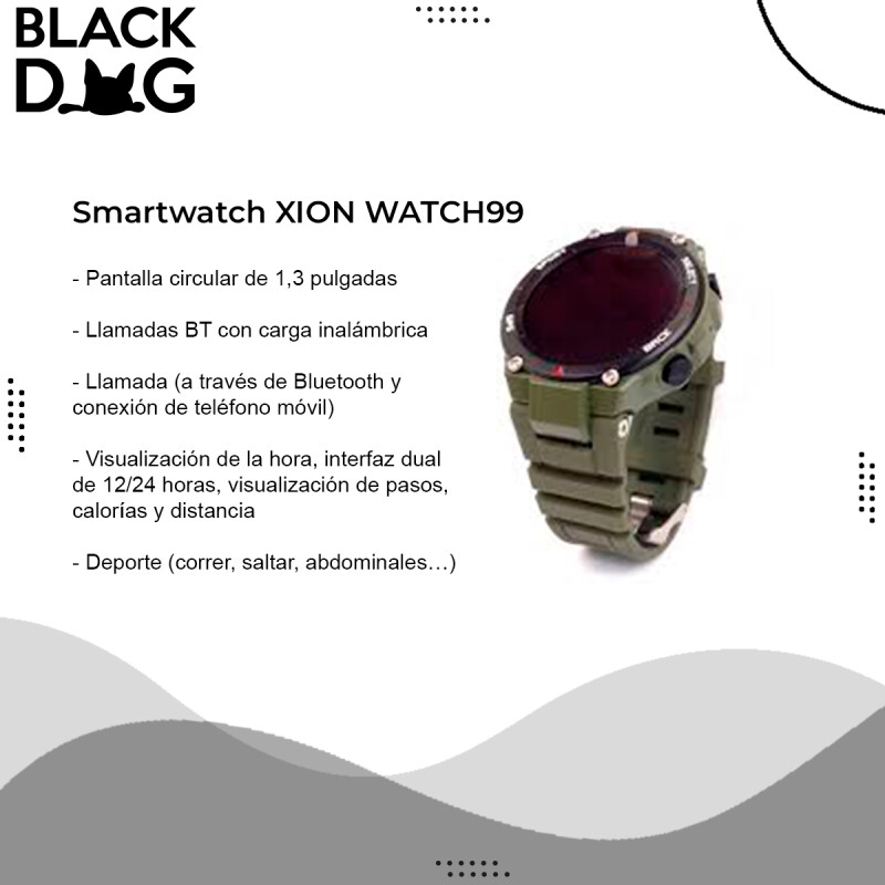 Smartwatch Reloj Smart Xion X-watch99 + Auriculares verde