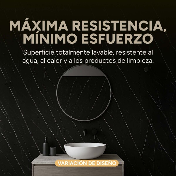 Placa PVC Símil Mármol 2,44x1,22m 3mm Resistente Agua Calor Diseño Blanco Veteado
