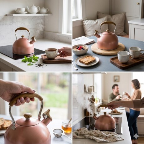 Pava Caldera Sonifer 2.5l Silbato Acero Inoxidable Inducción Rosa