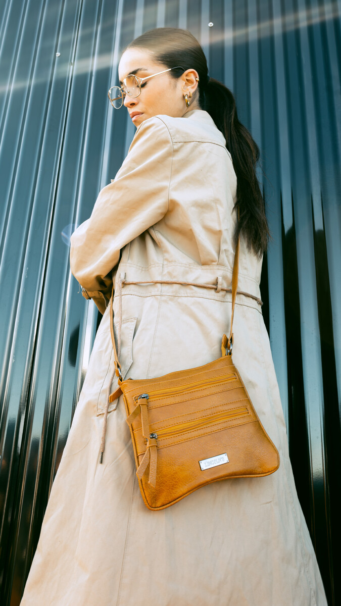 BANDOLERITA MORRAL ROSA - MOSTAZA 