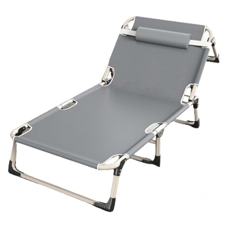 Catre cama plegable para camping 75 cm Gris