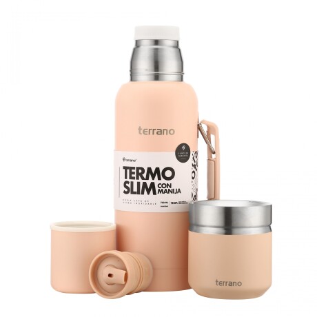 Kit Termo Slim 750ml. c/manija + Mate Folkie Rosado