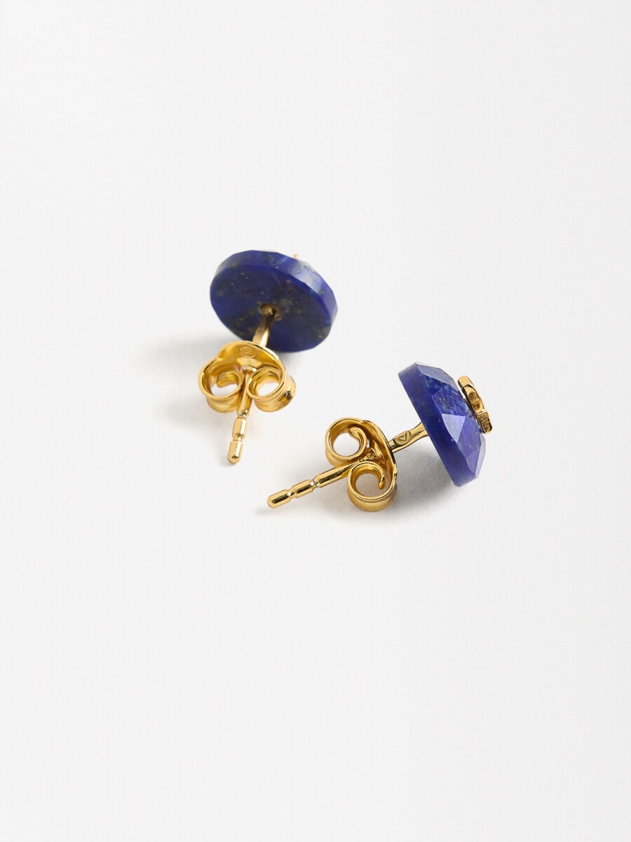 Pendientes Con Piedras - Plata De Ley 925 azul