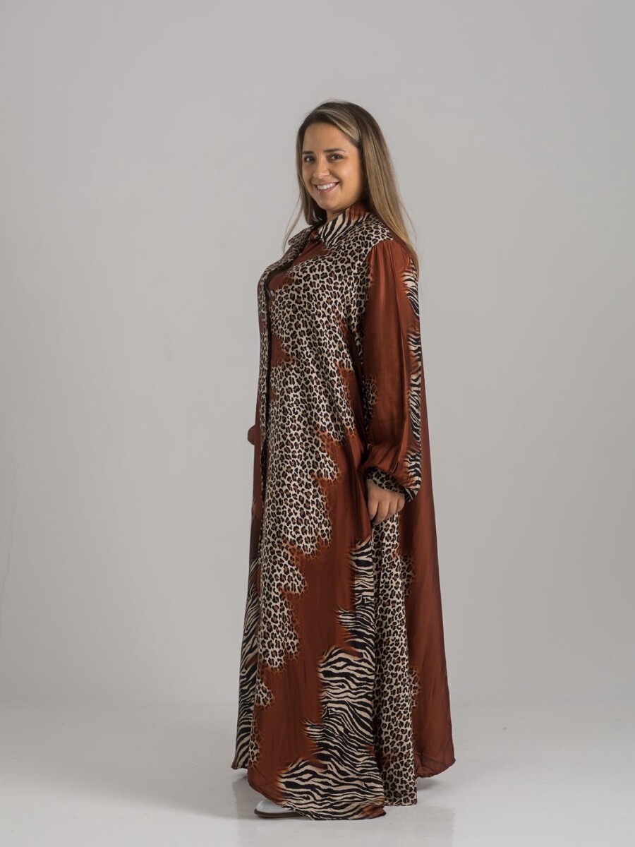 Vestido camisero largo de seda CHIARA Vestido camisero largo de seda CHIARA