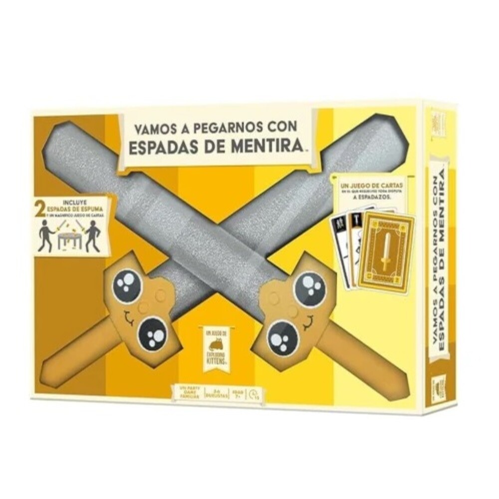 Vamos a Pegarnos con Espadas de Mentira – Juego de Cartas VAMOS A PEGARNOS CON ESPADAS DE MENTIRA (CREADORES EXPLODING KITTENS