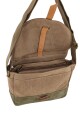 Morral con solapa Marrón con Verde