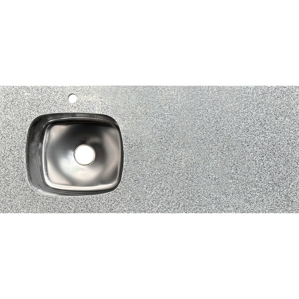 MESADA DE GRANITO GRIS MARA 122X52 CM CON PILETA IZQUIERDA Y HUECO PARA GRIFERÍA Mesada De Granito Gris Mara 122x52 Cm Con Pileta Izquierda Y Hueco Para Grifería