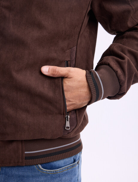 Campera reversible suede marron