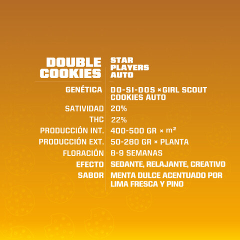 AUTO - DOUBLE COOKIES X12 UNIDADES