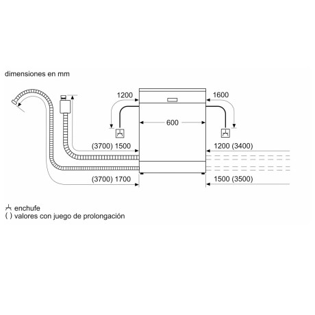 LAVAVAJILLAS BOSCH 14-CUBIERTOS BLANCO INTEGRABLE SMH4ECX28E