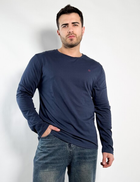 Remera M/Larga Barton Azul