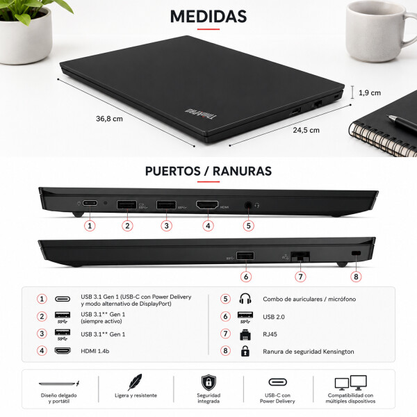 Notebook Lenovo Thinkpad E15 G3 Ryzen 5 16gb Ram 256gb 15.6" NOTEBOOK RFPL LENOVO E15 G3 R5/16/256/15