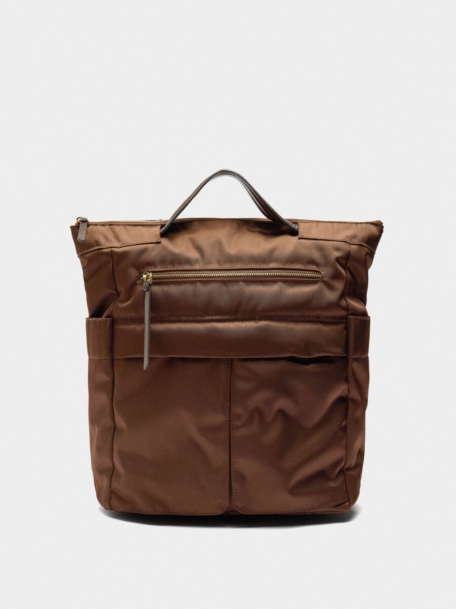 Mochila De Nylon Para Portátil 13" canela