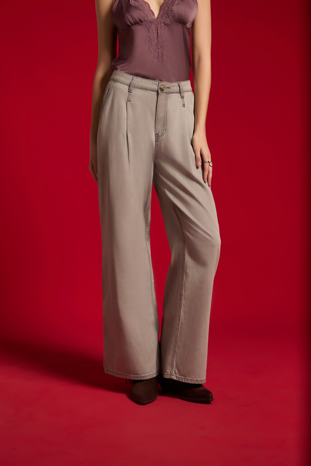 Pantalon Suira Gris Claro