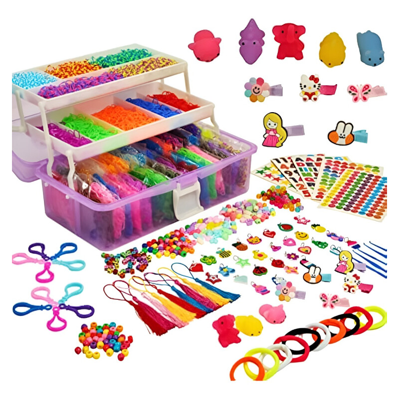 SET VALIJA BANDITAS GOMITAS PULSERAS JUEGO INFANTIL SET VALIJA BANDITAS GOMITAS PULSERAS JUEGO INFANTIL