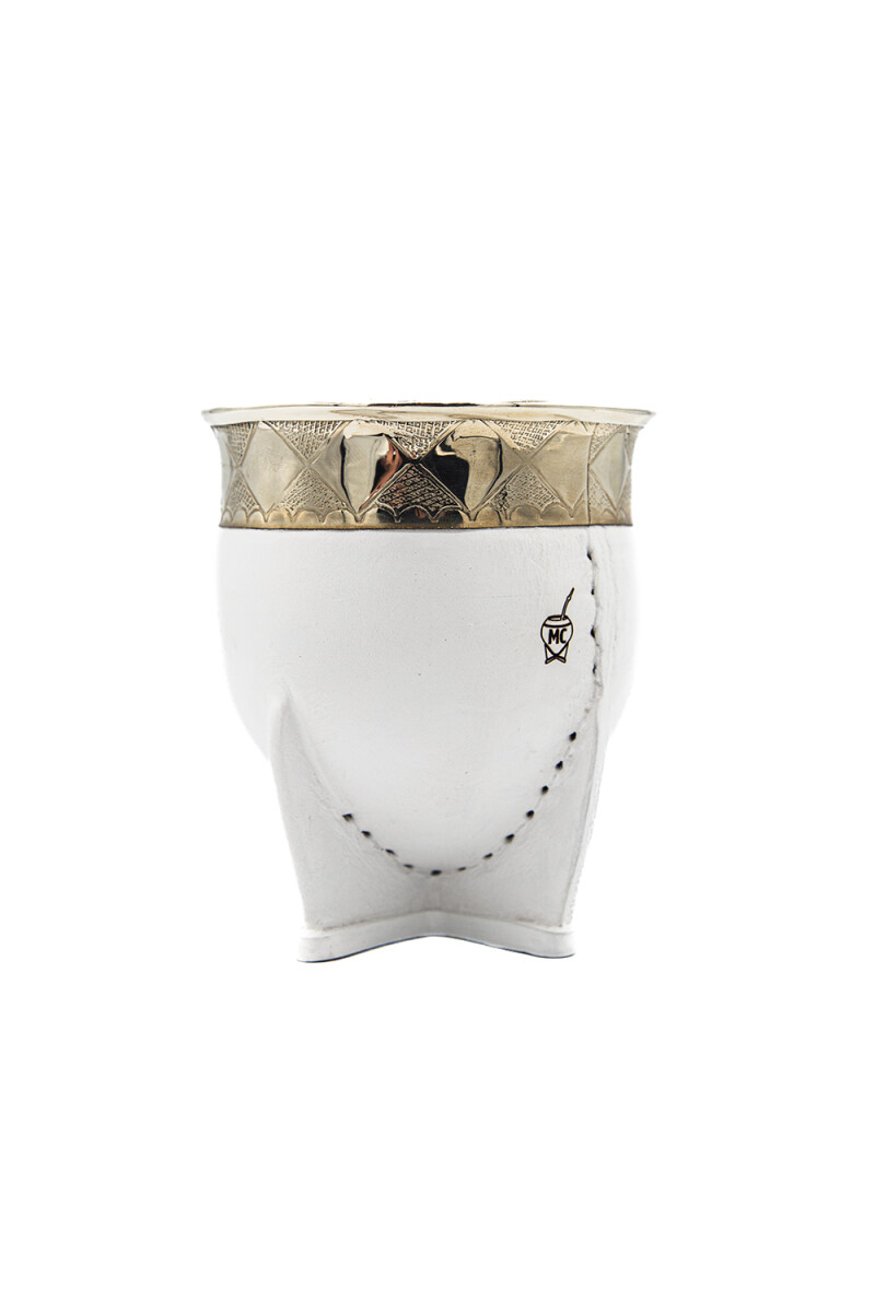 MADE IN URUGUAY MATE IMPERIAL ALPACA Y BRONCE 3.0 BLANCO