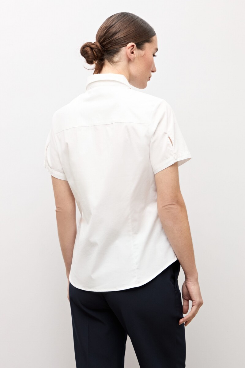 Camisa clásica manga corta blanco