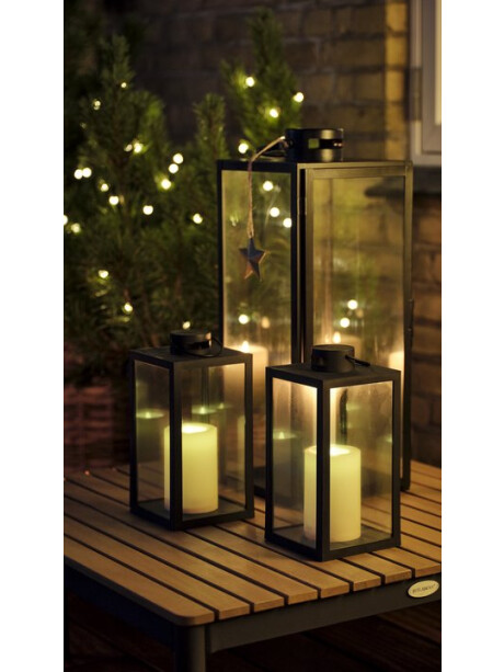 Farol navideño GEFJON 13x13x26 cm con luz LED Farol navideño GEFJON 13x13x26 cm con luz LED