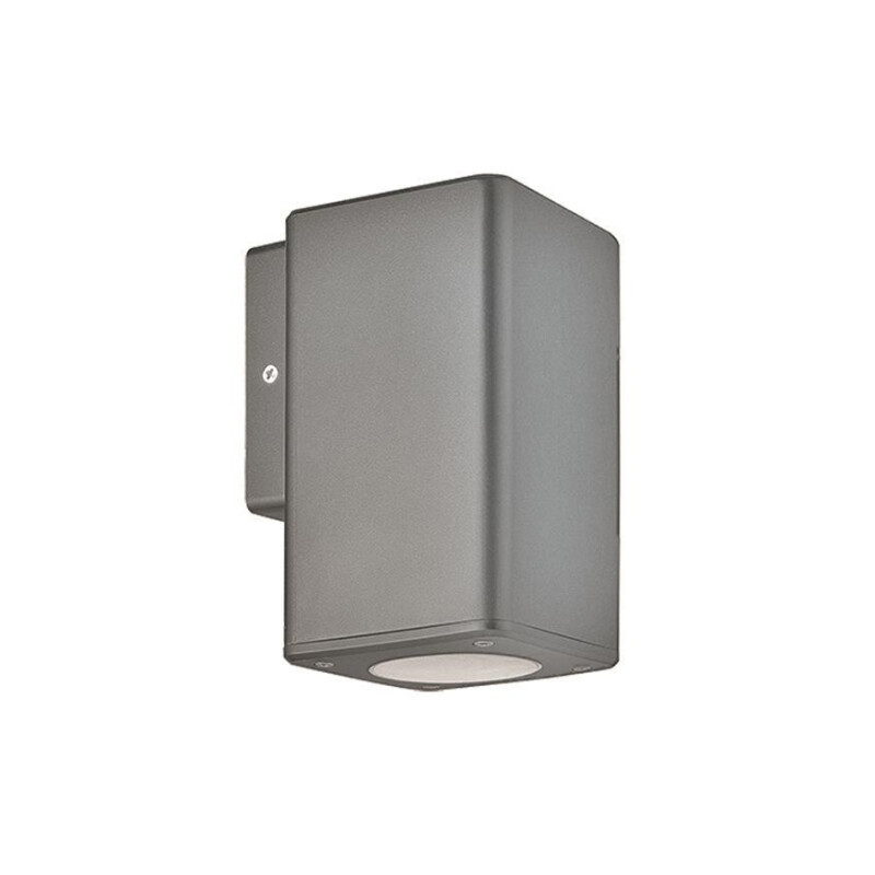 APLIQUE EXTERIOR RECTANGULAR UNIDIRECCIONAL BASILEA GRIS GRAFITO IP65 Luminaria Unidireccional de Exterior Basilea Rectangular Gris Grafito