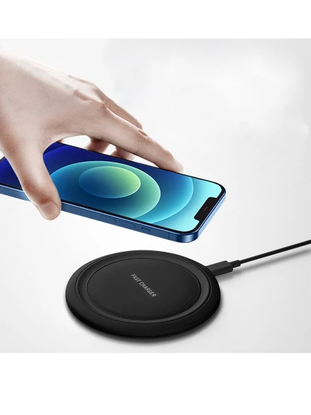 CARGADOR INALÁMBRICO CIRCULAR NEGRO