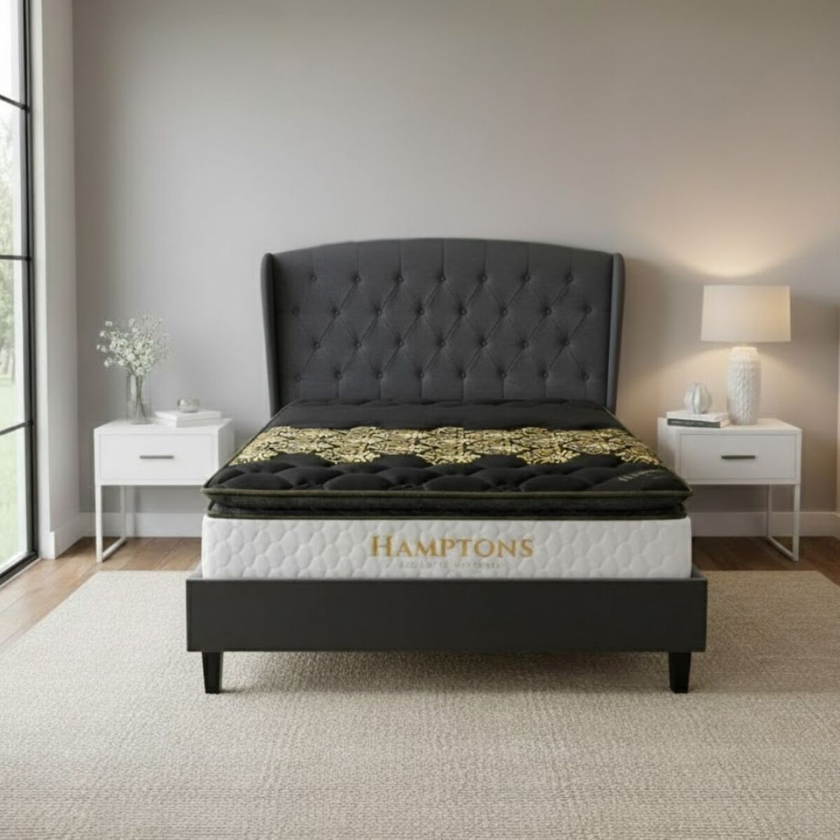 Sommier 2 plazas THM Hybrid Iridium con respaldo 