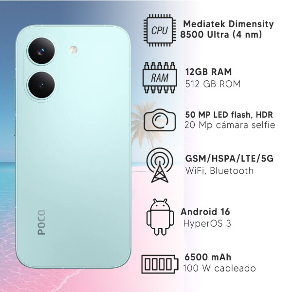Xiaomi Poco X8 Pro 12/512gb 5g VERDE