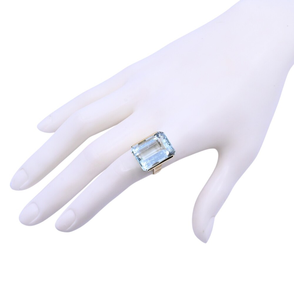 Anillo 18 k con aguamarina Anillo 18 k con aguamarina